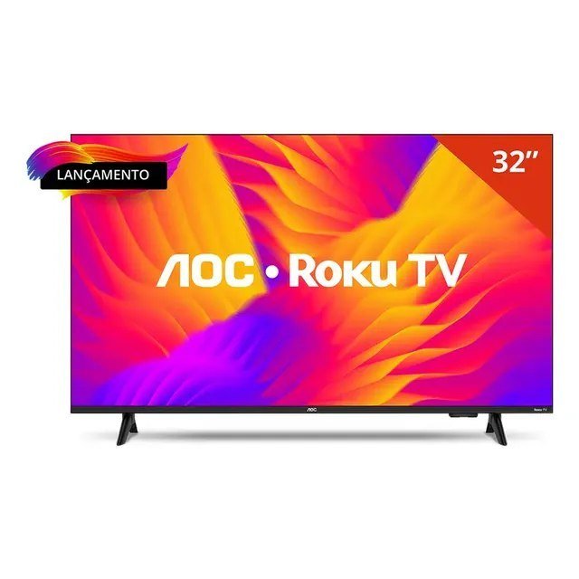 Smart TV AOC DLED 32 Wi-Fi Roku TV Quad Core 32S5155/78G