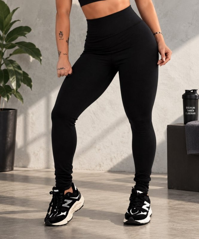 Calça Legging Leg Zero Transparência Cintura Alta Academia