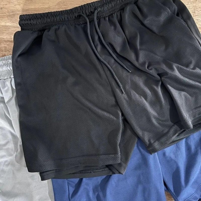 Kit 4 Shorts 2 Em 1 Duplo Dryfit Masculino Compressão Térmica