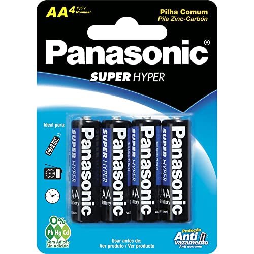 Pilha Panasonic Comum AA c/04 unidades
