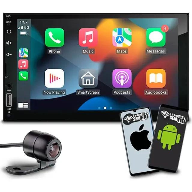 Central Multimídia 7 Polegadas com CarPlay e Android Auto sem Fio