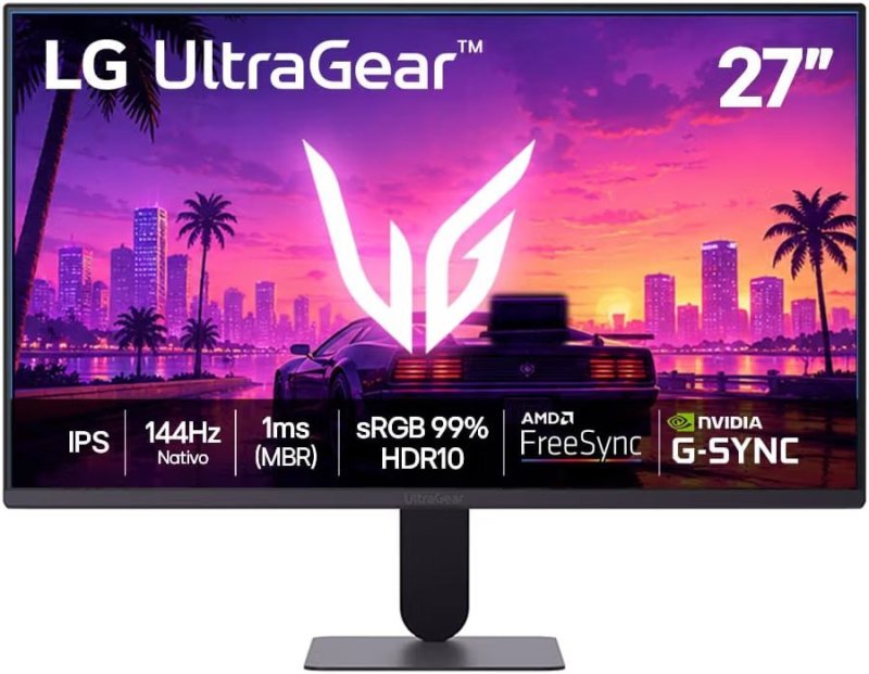 LG UltraGear Monitor Gamer 27" IPS, 144Hz Nativo