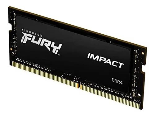 Memória RAM Para Notebook DDR4 8GB 3200Mhz CL20 Kingston Fury Impact KF432S20IB/8 Gamer Sodimm Preto