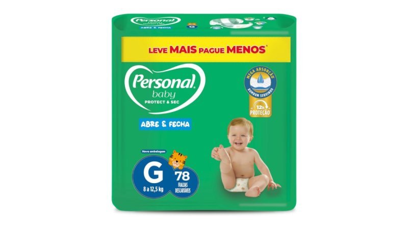 Fralda Personal Baby Protect & Sec G Pack 78 un