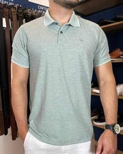Camiseta Polo Slim Masculina Ogochi Original Camisa Social