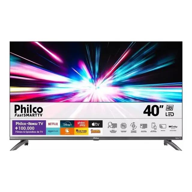 Smart TV Philco 40" Full HD Roku TV com HDR10 e Dolby