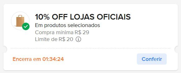 Cupons Mercado Livre em Selecionados