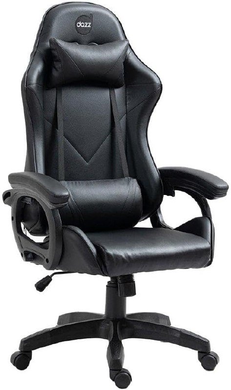 Dazz Cadeira Gamer Preta - Ergonômica - Design Gamer - Conforto