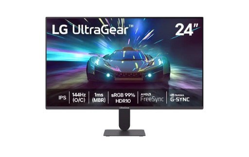 Monitor LG UltraGear™ 24G411A-B 24", FHD, 144Hz, 1ms (MBR), Preto