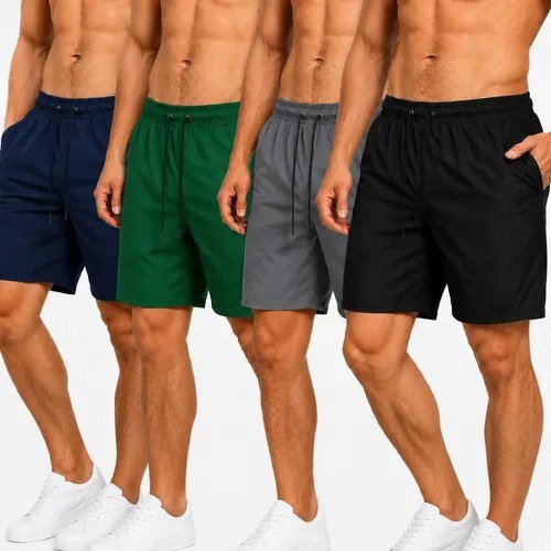 Kit 4 Bermudas Masculina Shorts Praia Tactel Academia Treino