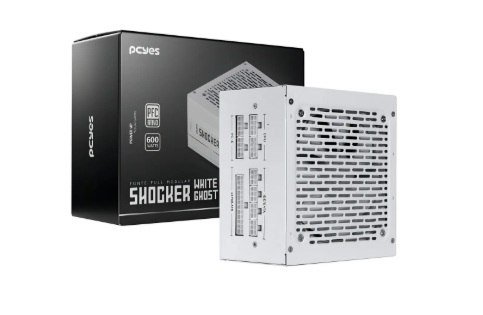 Fonte Gamer Pcyes Shocker Full Modular 600w 80 Plus White - Branco