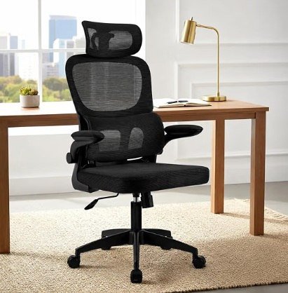 Cadeira de Escritório Almirante P600 Mesh Reclinável Preta 150Kg