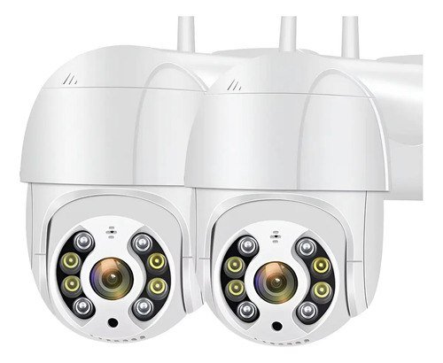 Kit 2 Câmeras de Segurança iCSee A8 PTZ Wi-Fi com Visão Noturna para Exterior e Interior G.Eye
