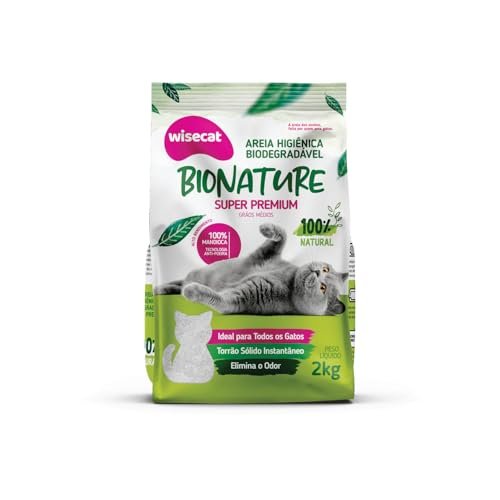 Bionature Areia Higiênica para Gatos Biodegradável Wisecat 2kg