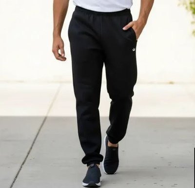 Calça Moletom Jogger Masculina Com Bolso E Punho Confortável Preto