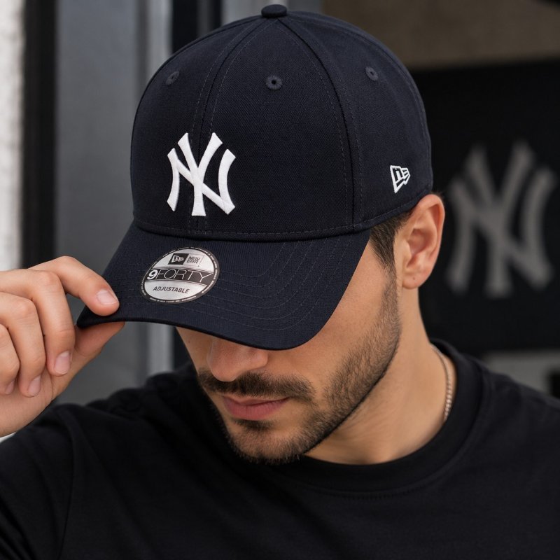 Boné New Era 9forty New York Yankees Mlb Original Lançamento Marinho Único Liso