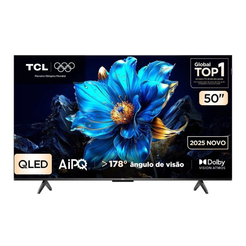 Smart TV 50 50P7K 4K QLED UHD 60Hz com Sistema Operacional Google TV TCL