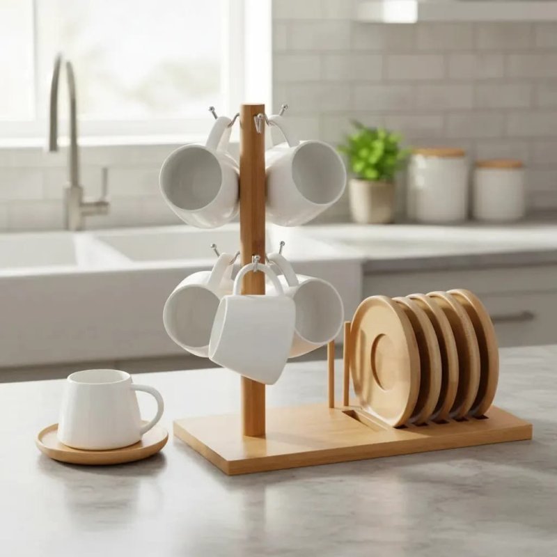 Jogo 6 Xícaras Café Porcelana + Frete Grátis