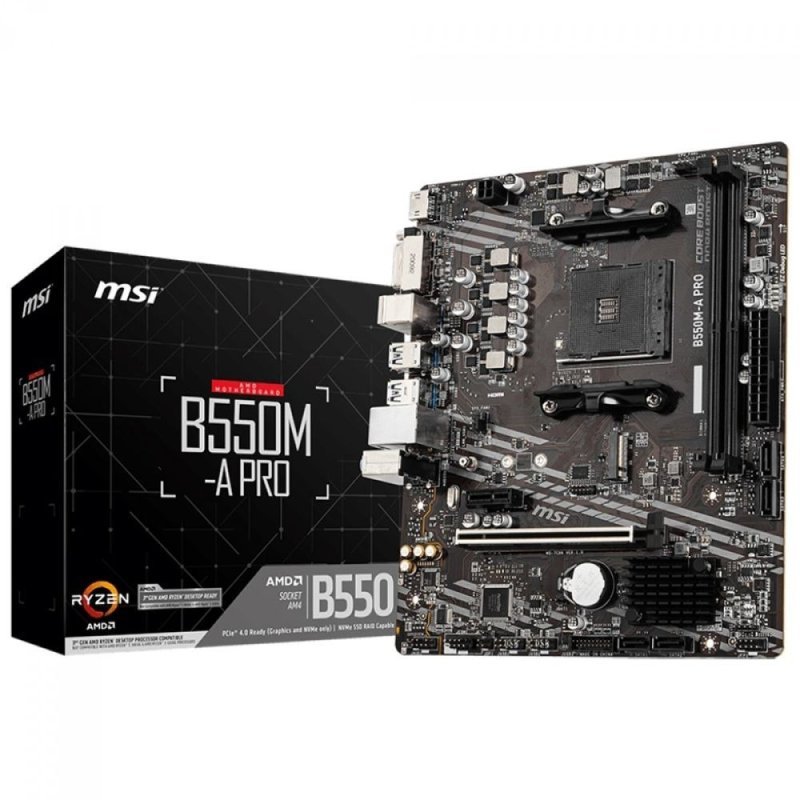 Placa Mãe MSI B550M-A PRO - AMD Ryzen AM4 - DDR4 - Matx - M.2 - Hdmi/dvi
