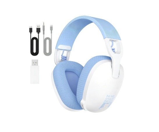 Headset Gamer Onikuma B2 Fone Tipo G435, Branco e Azul