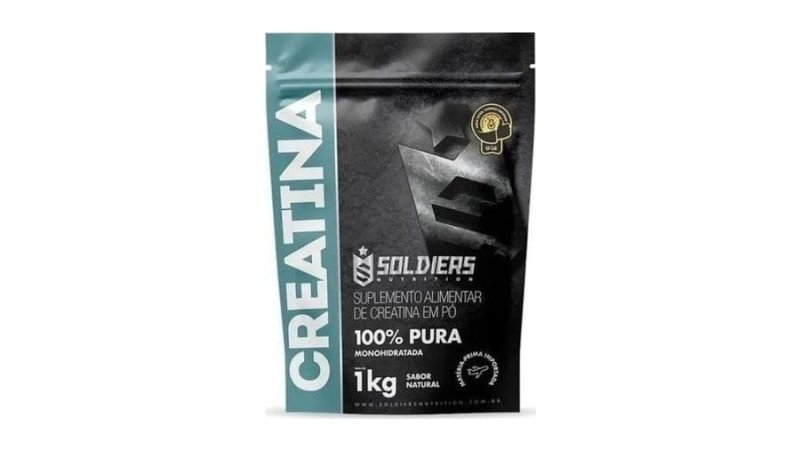 Creatina 1kg Suplemento Monohidratada em pó 100% Pura Soldiers Nutrition