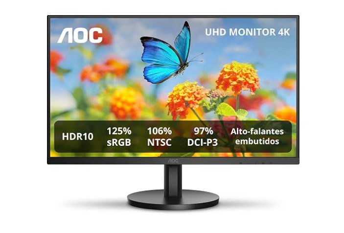 Monitor AOC 27" 4K IPS 106% NTSC 97% DCI-P3 Speakers U27B3A