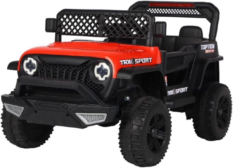 Bang Toys Carrinho Elétrico Adventure 12V - LED, Som, Bluetooth, Controle Remoto - Vermelho