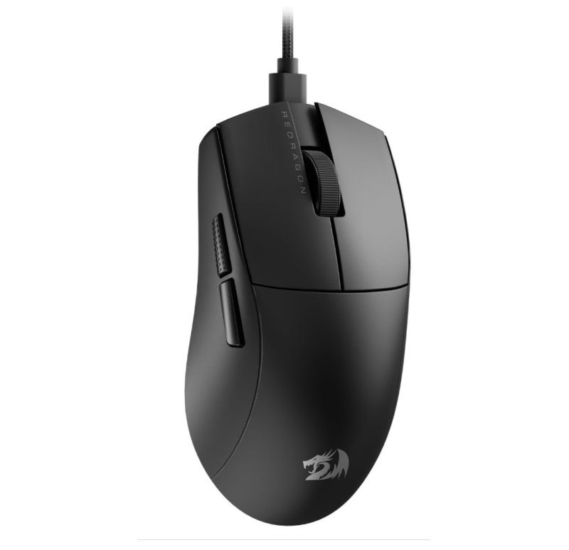 Mouse Gamer Redragon K1ng 1K Preto PAW3327 Cabo USB Tipo-C Removível 12400 DPI M724