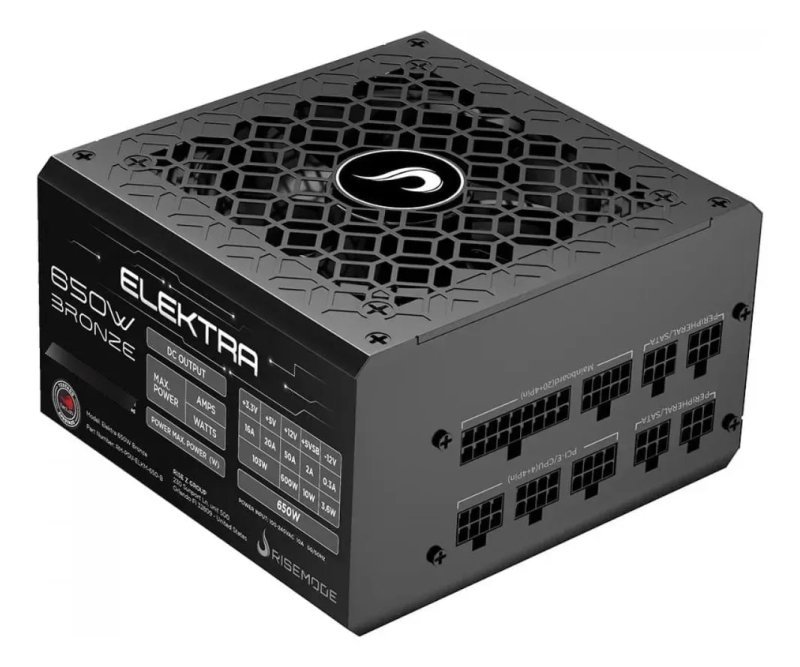 Fonte Rise Mode Elektra 650w Full Modular 80 Plus Bronze