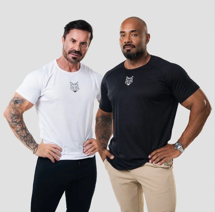 Kit 2 Camisetas Masculina Dry Fit Colmeia Alpha P M G Gg + Frete Grátis