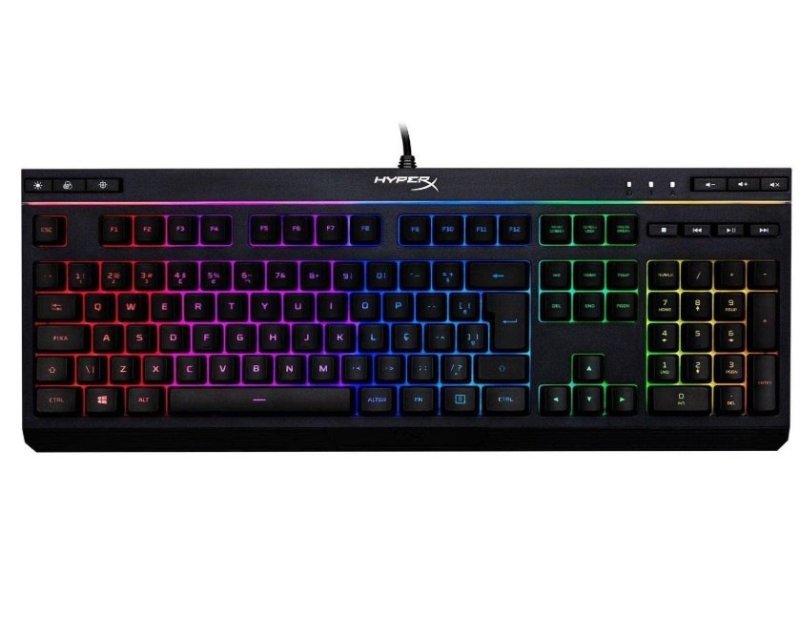 Teclado Gamer HyperX Alloy Core RGB, ABNT2, PRETO