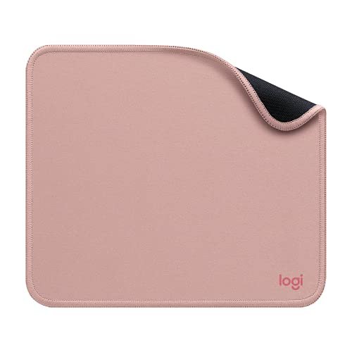 Mouse Pad Logitech Studio Series com Base de Borracha Antiderrapante, Fácil Deslizamento e Superfície Resistente a Derramamentos - Rosa