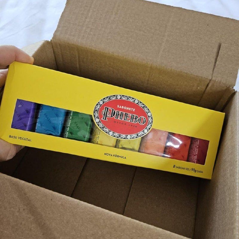 Kit 8 Sabonetes Phebo Amarelo - 720g