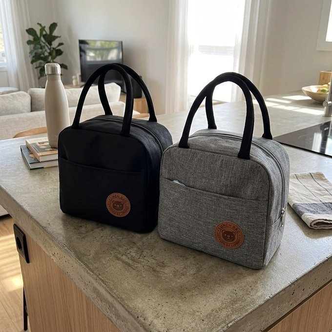 Kit com 2 Bolsas Lancheira Marmita Térmica