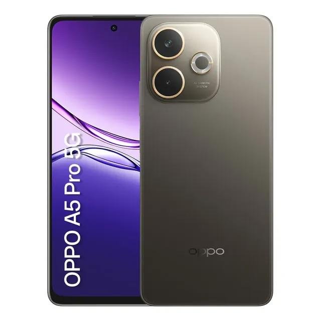 Smartphone OPPO A5 Pro 5G 256GB 8GB Física e 8GB RAM Virtual Marrom Chocolate