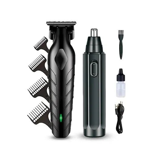 Máquina De Corte Acabamento Profissional Com Aparador De Nariz Cabelo Pelo Barbear