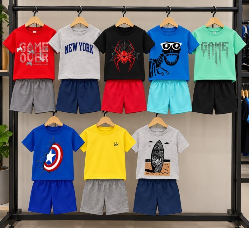 Conjunto Infantil Menino Verão Kit 6 Peças 3 Conjuntos