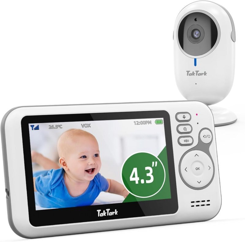 TakTark Babá Eletrônica - 4.3" Monitor - Sem Wi-Fi - Visão Noturna