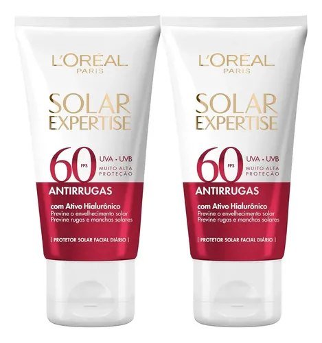 Kit L'Oréal Paris Solar Expertise Protetor Solar Antirrugas FPS 60, 40g