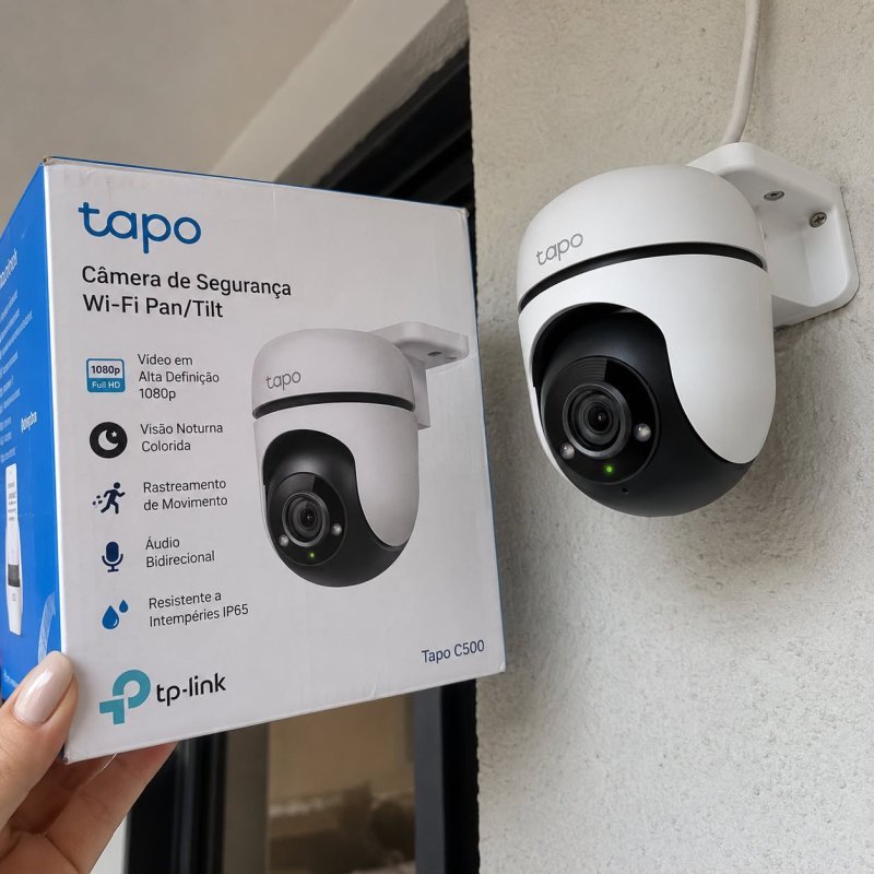 Câmera de Segurança Wi-Fi 1080p 360° Branca Tapo C500 TP-Link