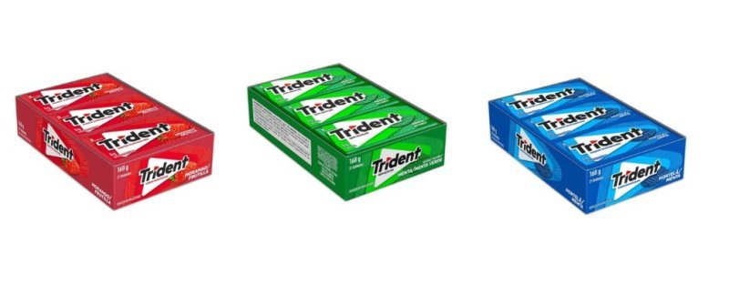 Cx Chiclete Trident Sem Açúcar 21 un. 8g