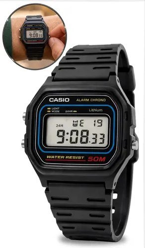 Relógio Casio Masculino Digital Preto de Resina W-59-1VQ