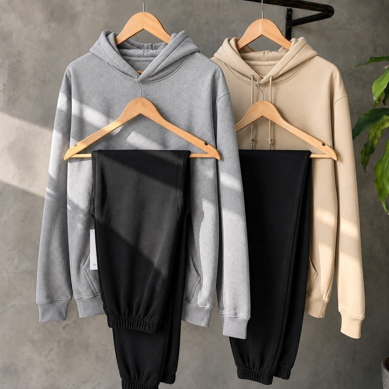 Conjunto Calça+blusa De Moletom Unissex Inverno Canguru (P ao GG)