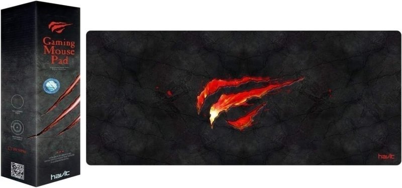 Havit MousePad Grande 70 X 30 Cm Gamer, Hv-MP861, Movimento Suave e Preciso, Costurado, Preto