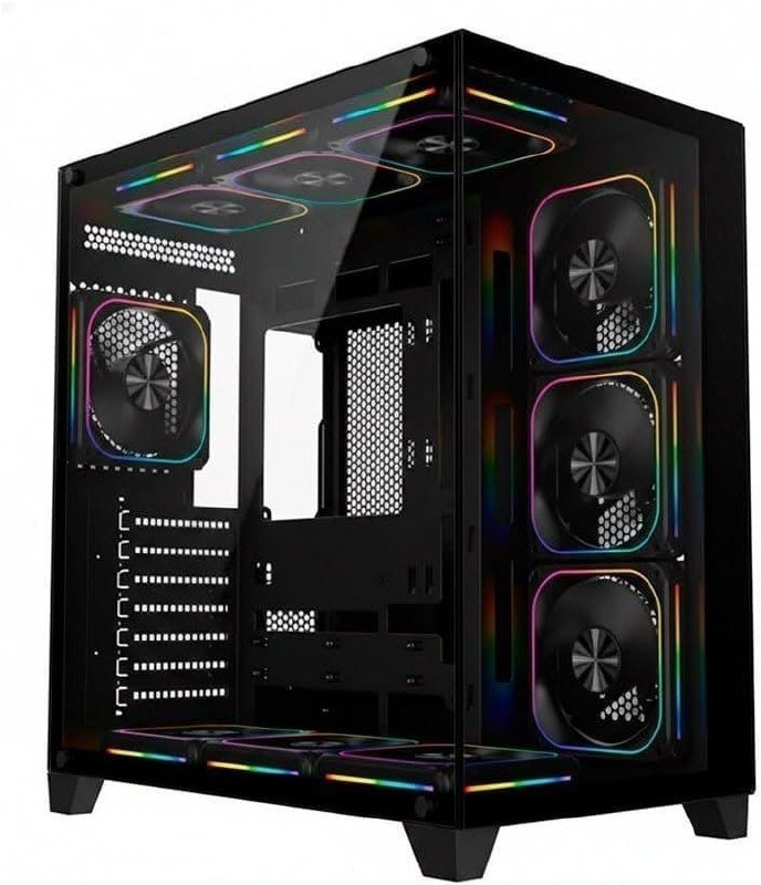 Gabinete Gamer Liketec Zeus V3, ATX, Frontal e Lateral em Vidro Temperado, Sem Fans