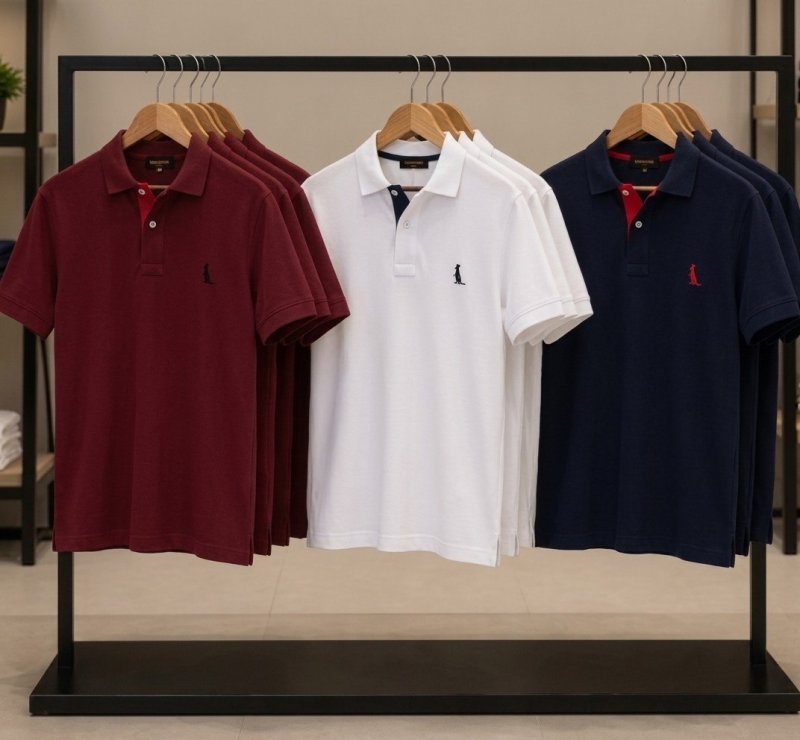 Kit 3 Camisas Gola Polo, Original Camisetas Blusas Qualidade (M ao GG)