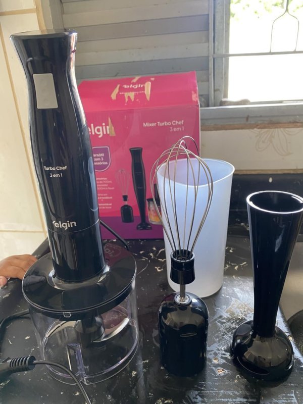Mixer Vertical Turbo Chef Elgin 3 em 1 200W Preto 110V