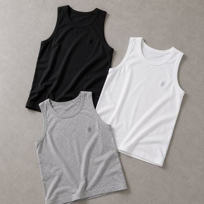 Kit 3 Regatas Masculinas Regular Polo Wear Sortido (P ao G)