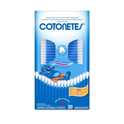 Cotonetes Hastes Flexíveis, 300un
