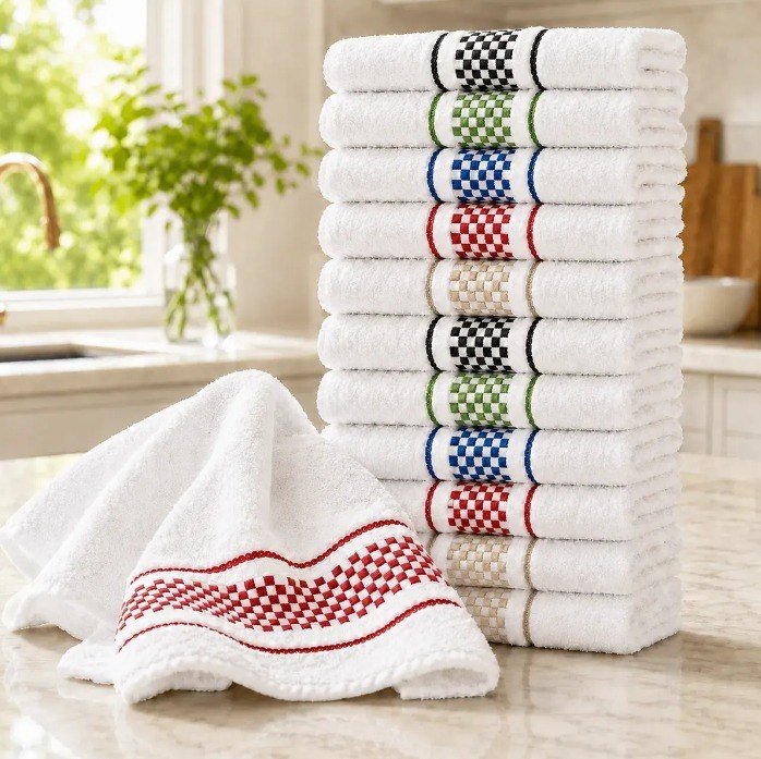 Kit 5 Panos De Prato Luxo Atoalhados Alta Absorção Premium + Frete Grátis